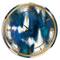 Designart 'Blue Glam Texture Ii Glam Wall Clock